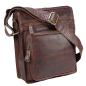 Preview: Schultertasche Leder Umhängetasche Messengebag Herrentasche 38201