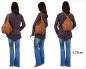 Preview: Leder Damen Rucksack Matchsack 5555