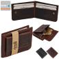Preview: RFID Herren Minibörse Geldbörse Leder Geldbeutel kleine Herrenbörse  Slim Wallet 61323