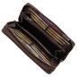 Preview: Große Damen Clutch Geldbörse Leder Damenbörse Geldbeutel Portemonnaie 70594