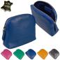 Preview: Kosmetiktasche Echt Leder Kosmetiketui Schminktasche Beauty Tasche 91165