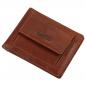 Preview: Herren Geldbörse Leder Dollarclip mit Münzfach Geldbeutel Geldclip 16749