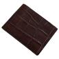 Preview: Exklusive Croco Leder Herren Geldbörse Bifold Scheintasche mit Münzgeldfach 80747