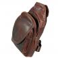 Preview: Bodybag Leder Schulterrucksack Rucksack Crossover Bag Damen Herren Tasche 61923