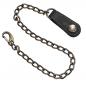 Preview: Sicherungskette Börsenkette für Kellnerbörse Gliederkette mit Karabinerhaken und Lederschlaufe 34000