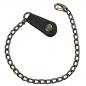 Preview: Sicherungskette Börsenkette für Kellnerbörse Gliederkette mit Karabinerhaken und Lederschlaufe 34000