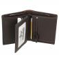 Preview: Geldbörse Leder Herrenbörse RFID Schutz Münzgeldfach Reißversluss 60948