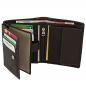 Preview: Herren Geldbörse Echtes Leder Geldbeutel RFID Blocker Herrenbörse 60951