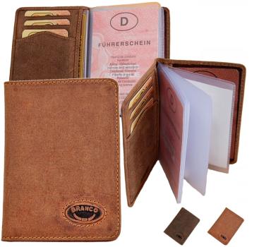 Ausweisetui Leder Ausweismappe Ausweishülle Etui 48784