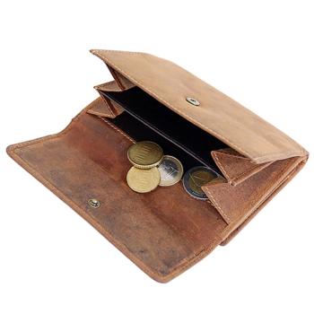Damen Geldbörse Leder Damenbörse Portemonnaie Geldbeutel 48786
