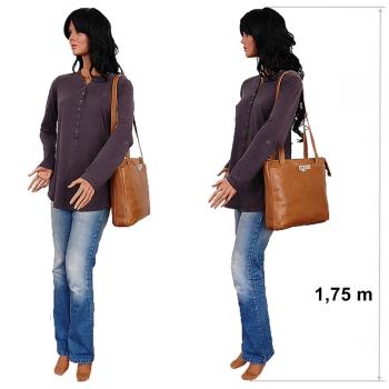 Damen Shopper Leder Damenhandtasche BR88
