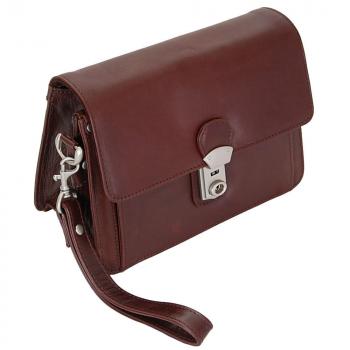 geräumige Herren Handgelenktasche Leder Gelenktasche Herrentasche 405