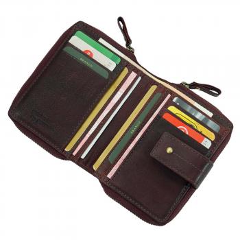 Damen-Geldbörse Leder Damenbörse Portemonnaie Geldbeutel Geldtasche  79274