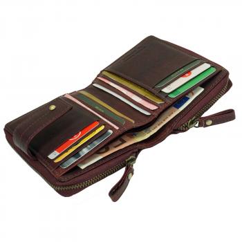 Damen-Geldbörse Leder Damenbörse Portemonnaie Geldbeutel Geldtasche  79274