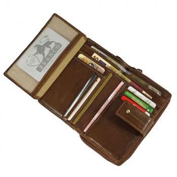 gräumige Damenbörse Leder Damen Geldbörse Portemonnaie Geldbeutel 79373