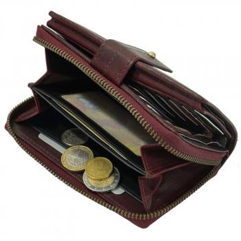 gräumige Damenbörse Leder Damen Geldbörse Portemonnaie Geldbeutel 79373