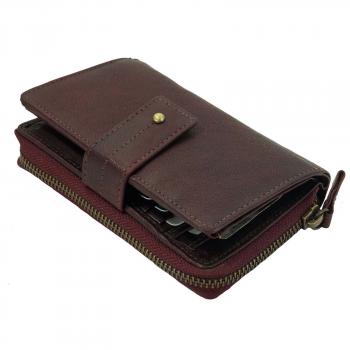 gräumige Damenbörse Leder Damen Geldbörse Portemonnaie Geldbeutel 79373