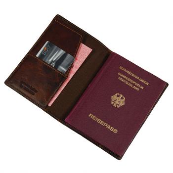 Reisepasshülle Leder praktisches Reisepass Etui Schutzhülle 79753