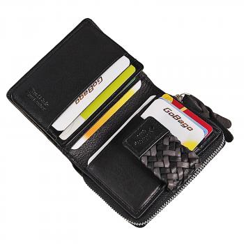 Damen Geldbörse Echt Leder Geldbeutel Portemonnaie RFID Damenbörse 56669