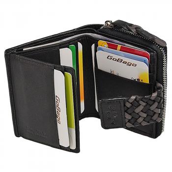 Damen Geldbörse Echt Leder Geldbeutel Portemonnaie RFID Damenbörse 56669