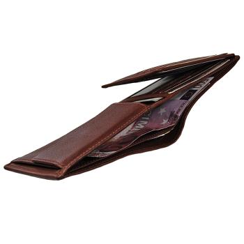 praktischer Leder Geldbeutel RFID protected Scheintasche Geldbörse Herren Portemonnai Börse 95392