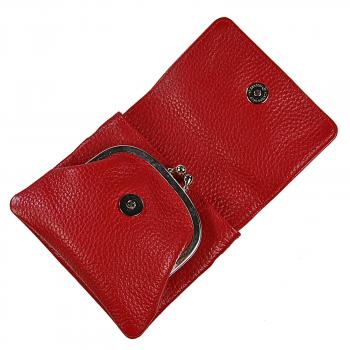 Damenbörse Echt Leder Damen Geldbörse Knipsbörse Bügelbörse Geldbeutel 62584