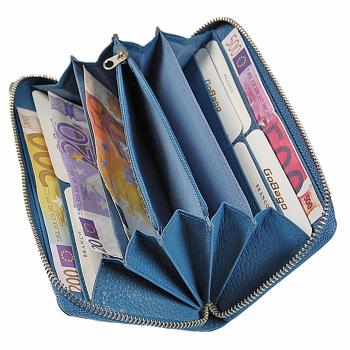 Damen Geldbörse Leder Portemonnaie Geldbeutel Damenbörse mit RFID-Schutz 62593