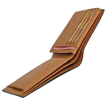 Exklusive Croco Leder Herren Geldbörse Bifold Scheintasche mit Münzgeldfach 80747
