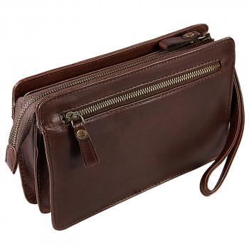 Herren Handgelenktasche Leder Herrentasche Gelenktasche Business 38495