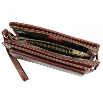 Herren Handgelenktasche Leder Herrentasche Gelenktasche Business 38495