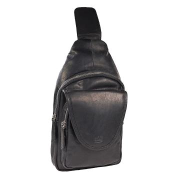 Bodybag Leder Schulterrucksack Rucksack Crossover Bag Damen Herren Tasche 61923