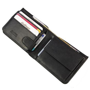 Herren Geldbeutel Leder RFID mit Schutz Querformat Portemonnaie Geldbörse 61943