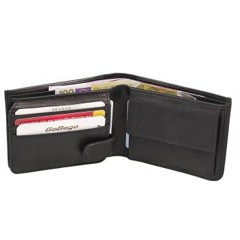 Herren Geldbeutel Leder RFID mit Schutz Querformat Portemonnaie Geldbörse 61943