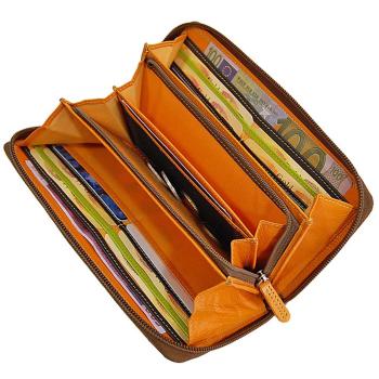 Damen Geldbörse Leder Damenbörse Clutch Geldbörse Börse Portemonnaie 19593