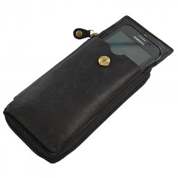 Smartphone Tasche Leder Geldbörse Geldbeutel Umhängetasche Börse 47055