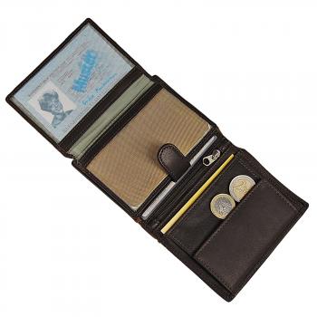 Herren Geldbörse Echtes Leder Geldbeutel RFID Blocker Herrenbörse 60951