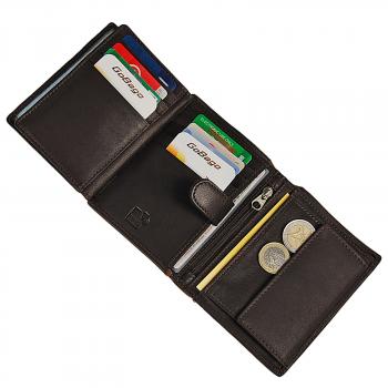 Herren Geldbörse Echtes Leder Geldbeutel RFID Blocker Herrenbörse 60951