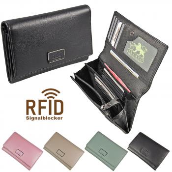 Damen Geldbörse Leder Damenbörse RFID Portemonnaie Geldbeutel Börse
