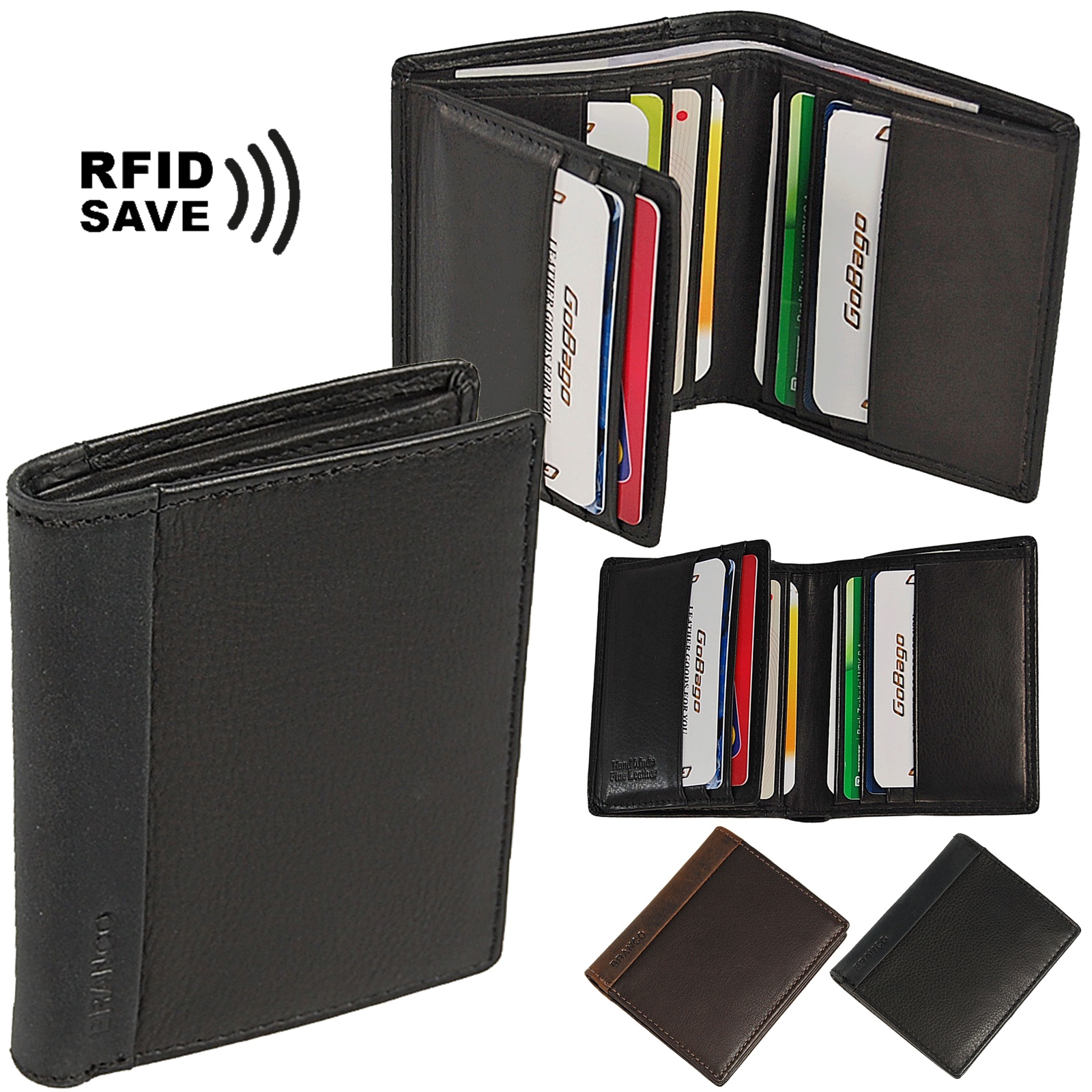 Branco E-Flagship Store - Kreditkartenetui Leder Kreditkartenhülle RFID  Schutz Kartenbörse 60947