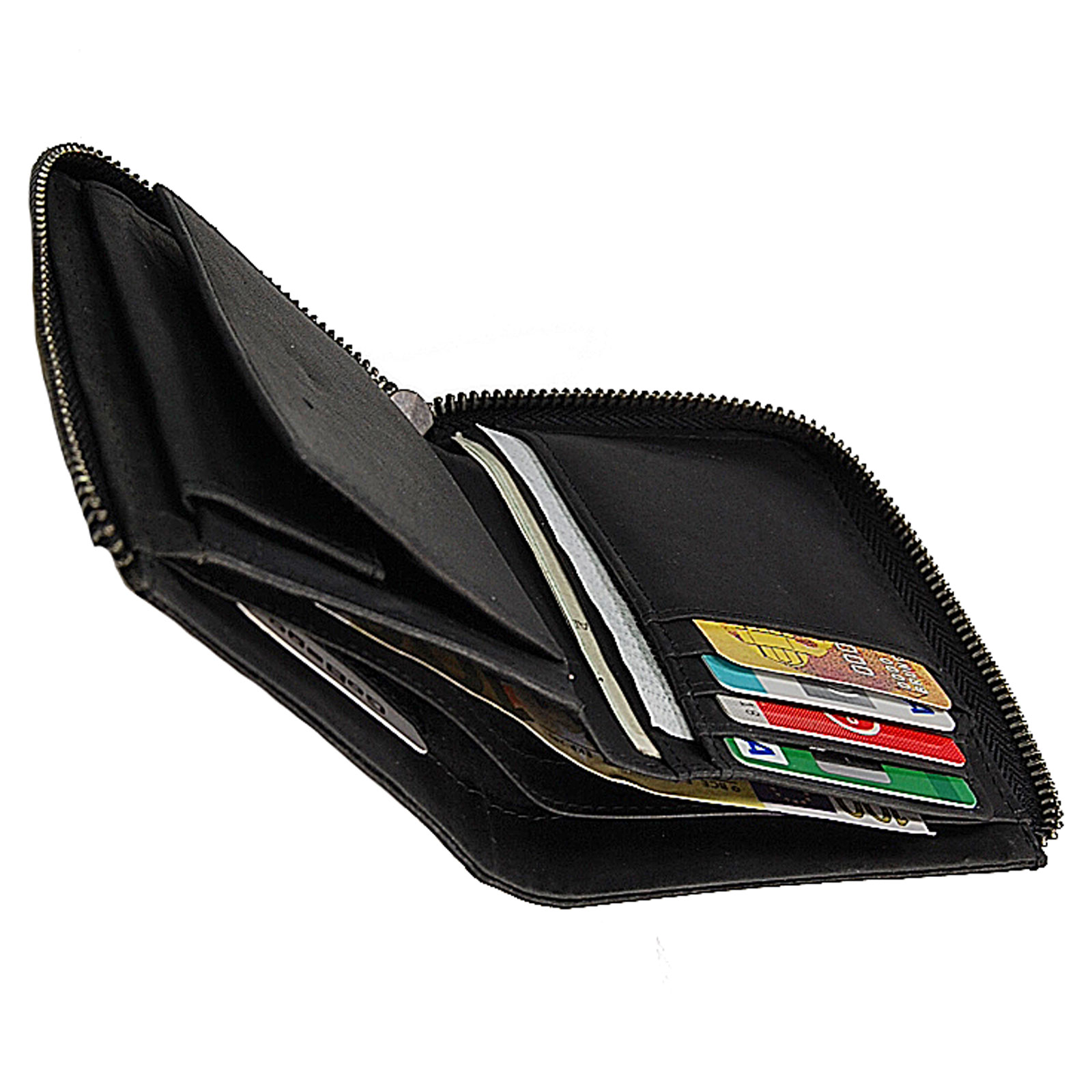 herrengeldbörse münzfach mit reißverschluss