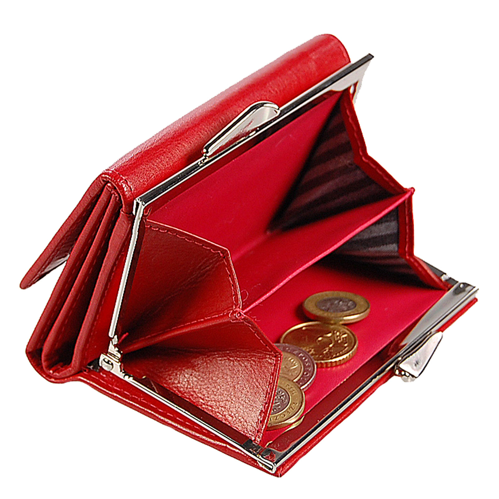 Branco elegante Damen Geldbörse Leder Portemonnaie Geldbeutel mit Knipser 7812 