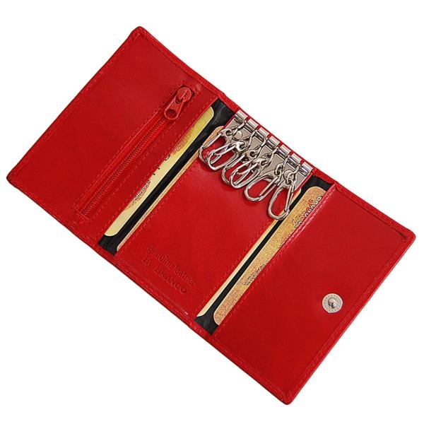 Leder Schlüsseltasche Schlüsseletui Schlüsselmappe Schlüssel Etui 016