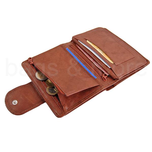 Herren Brieftasche Geldbörse Leder Portemonnaie Geldbeutel Börse 12075