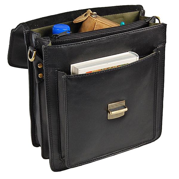 Branco Leder Herren Schultertasche Umhängetasche Herrentasche Männertasche 