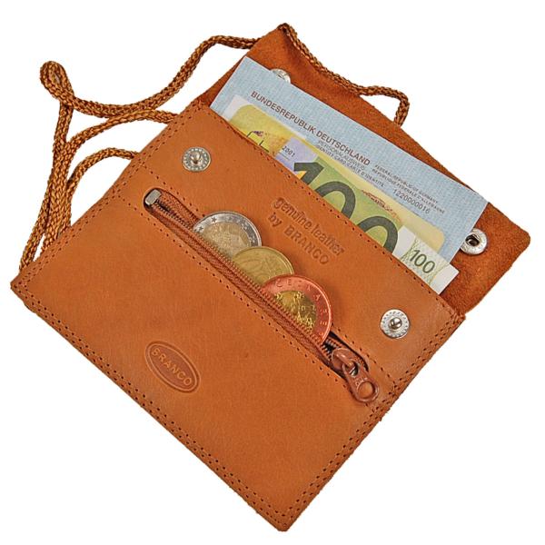 kleiner Leder Brustbeutel Brusttasche Security Wallet 420