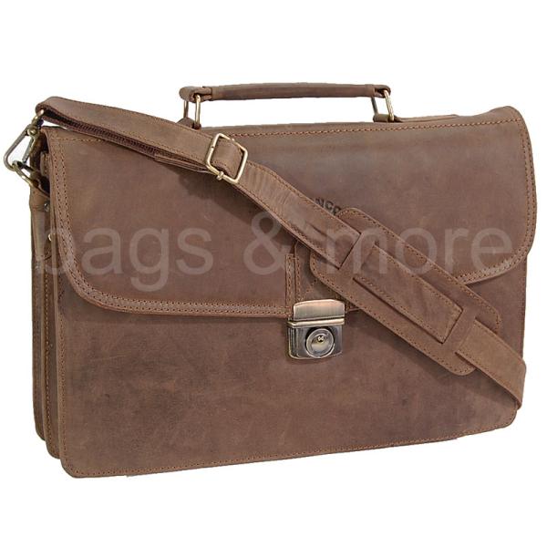 Aktentasche Leder Aktenmappe Schultertasche  46439