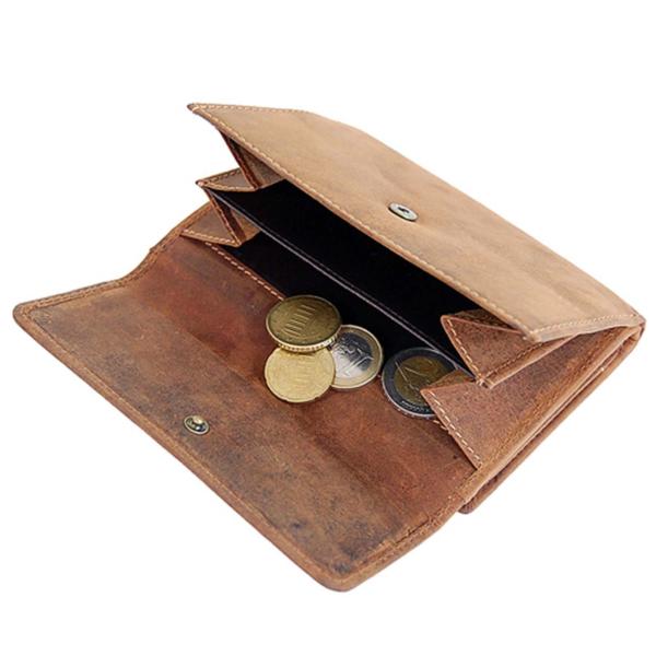 Damen Geldbörse Leder Damenbörse Portemonnaie Geldbeutel 48786