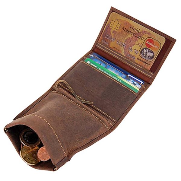 Herren Geldbörse Leder Herrenbörse Geldbeutel Dollarclip Geldclip 49795