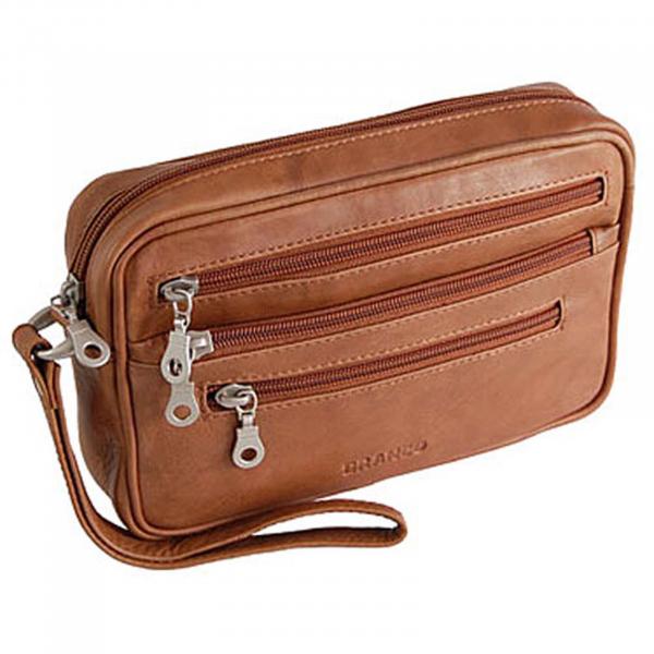 Herren Handgelenktasche Leder Gelenktasche Herrentasche 402