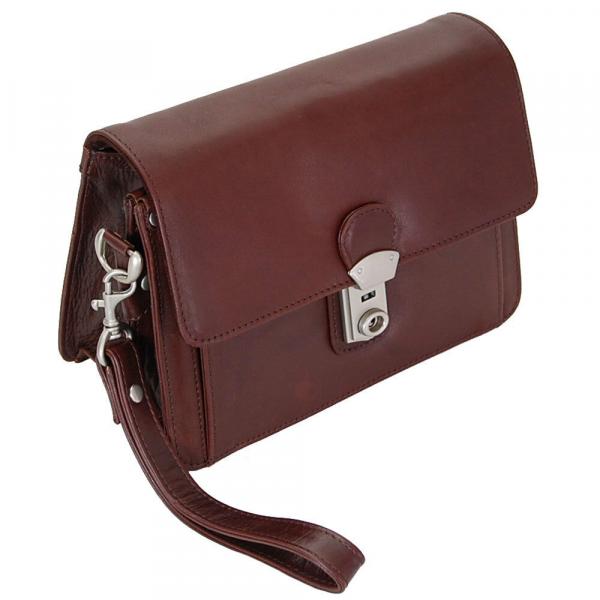 geräumige Herren Handgelenktasche Leder Gelenktasche Herrentasche 405